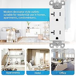 Micmi Decorator Receptacle Outlet, Standard