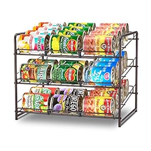 Simple Trending Can Rack Organizer, Stackable Can Storage Dispenser Holds up to 36 Cans for Kitchen Cabinet or Pantry…