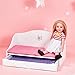 Olivia's Little World - Princess White Troundle Bed | Wooden 18 inch Doll Furniture