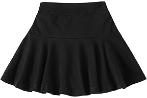 DREAM BUS Girl Pleated Skirts Built in Shorts Little Kid Tennis Skorts Toddler Girl Athletic Skorts Flowy Skirts