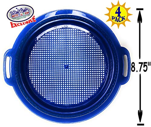 image for Matty's Toy Stop Sand Sifter Sieves for Sand & Beach (Red, Blue, Yello