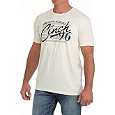 Cinch Mens American Jean Cream Short Sleeve T-Shirt