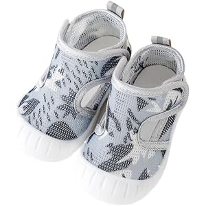 Baby Boys Sandals Toddler Water Shoes Quick-Dry Breathable Summer Outdoor Walking Sandals (grey,9 Months)