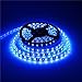 ALITOVE 16.4ft 5050 Blue LED Flexible Strip Ribbon Light Black PCB DC 12V 5M 300 LEDs Waterproof IP65 for Home Garden Commercial Area Lighting