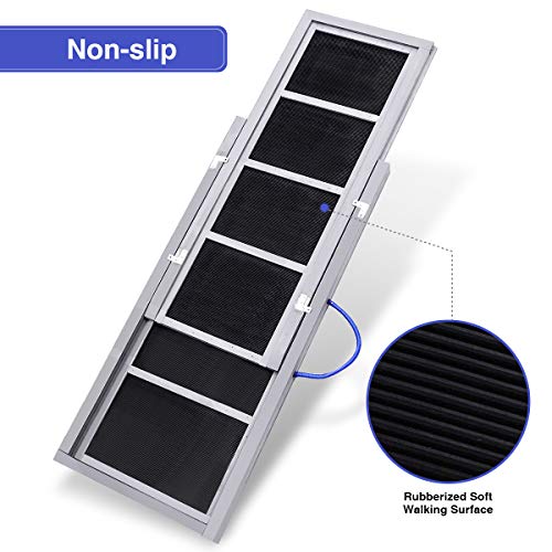 TOOCA Extendable Dog Ramps, Telescoping Dog Ramp for Small/Large Dogs