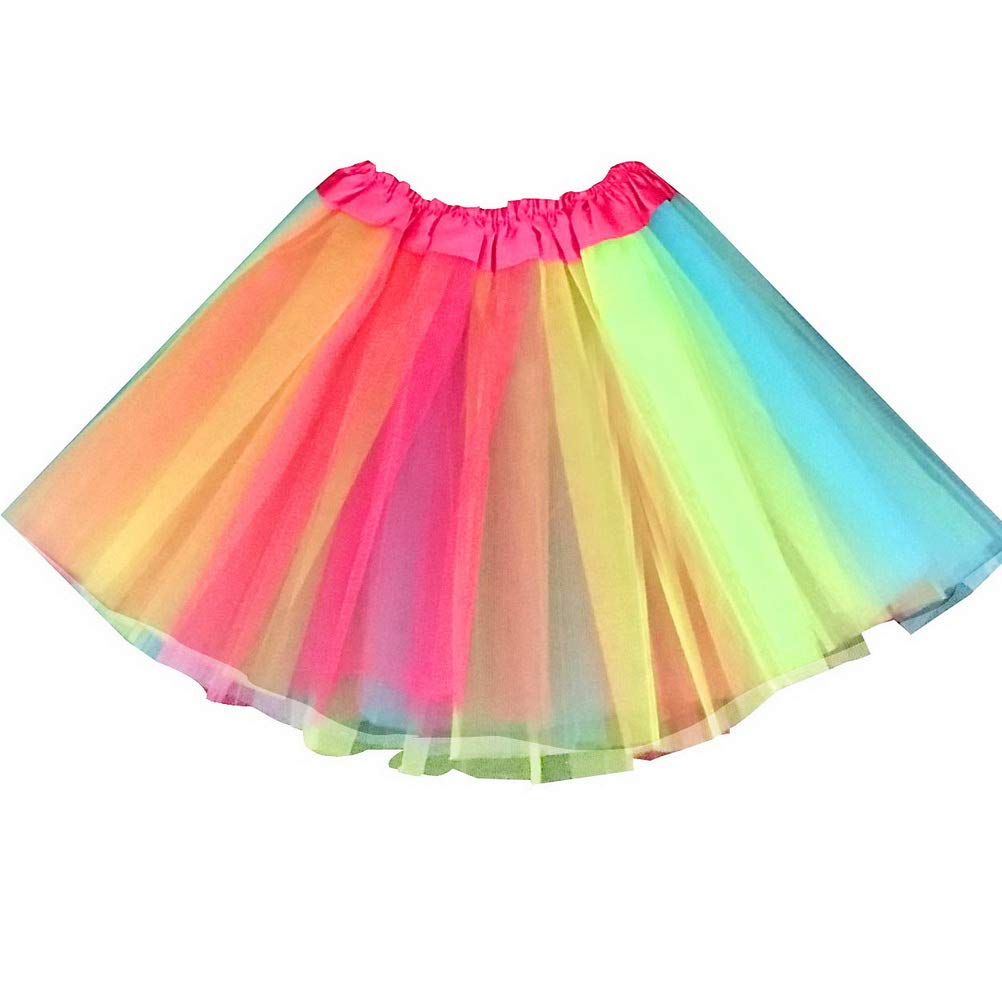 kuou Girls Tutu Skirt, Little Girls Layered Tulle Dance Skirts Fluffy Ballet Dance for Kids Girls Dance Birthday Princess Party