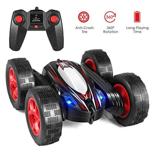 Fane Remote Control Car RC Stunt Car, 4WD Monster Truck Double Sided Rotating Tumbling - 2.4GHz High Speed Rock Crawler Rechargeable Vehicle Toy with Headlights - Thumbnail 7