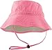 Coolibar UPF 50+ Kid's Taylor Chin Strap Hat - Sun Protective (Small/Medium- Hibiscus)