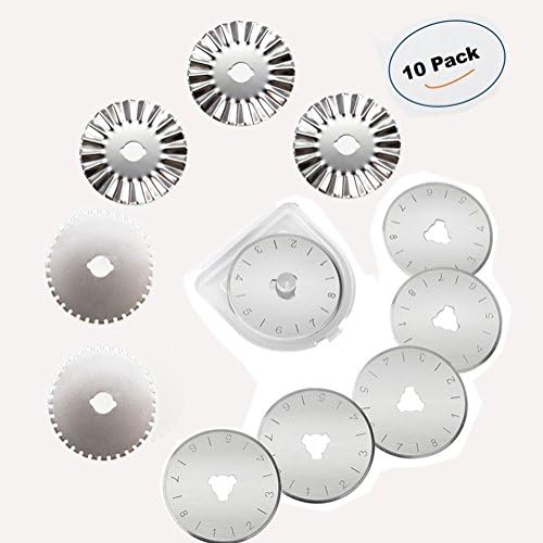 Industrial Steel Rotary Cutter Blades with Three Different Cutting Surface,10-Pack