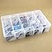 Rekukos Plastic Jewelry Box Organizer Storage Container with Adjustable Dividers 15（Large） Grids