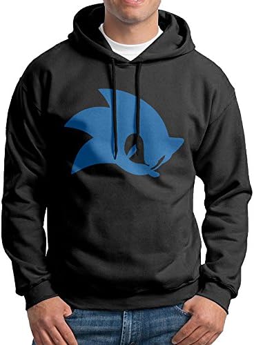 Sonic The Hedgehog Men's Pullover Hooded Black S
