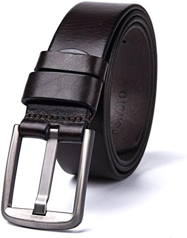 FShero Men's Dress Genuine Leather Belt-Black