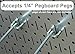 Wall Control Pegboard Organizer 4 ft. Metal Pegboard Standard Tool Storage Kit with Galvanized Toolboard and White Accessories