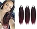 Una 12 Inch Senegalese Twist Crochet Braids(22Strand/Piece) Freetress Havana Mambo Twist Braiding Hair Extensions (3-piece, T1B/red#)