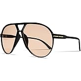 GUVIVI Retro Aviator Sunglasses for Women Men Oversized Classic 70s Vintage Trendy Tangle Free Square Aviators Sun Glasses