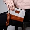 Wristlet-Wallet-Clutch-Bag-Greta-Small-Phone-Purse-Handbag-Gray-White-Herringbone-Funky-Monkey-Fashion