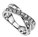 Be Still Radiance Ring Silver Stainless Steel Cubic Zirconium With Verse Psalm 46:10