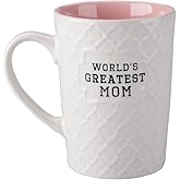 Ynsfree-World's Greatest Mom-16 OZ Coffee And Tea Cups-For mom,lady, wife,Valentine's Day or Anniversary - Birthday Gift Ceramic Office Fun Gifts Deal With White Cute Mugs-Funny Mom Mug