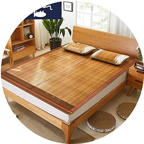 Double Mat Bamboo Rattan Mat Mat Bed Foldable Bamboo Weaving Process (Size : 1.8m)