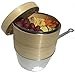 UPDATED MODEL FOR 2019! NEW AMAZINGLY DURABLE8 Inch Bamboo Steamer w/ Stainless Steel Rim/Lightweight Food/Bamboo Basket Fits Standard Size Pots/Asian Food Steamer/Free Storage Bag