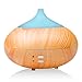 Aromatherapy Essential Oil Diffuser, Ecooltronic 280ml Portable Ultrasonic Cool Mist Wishper Air Humidifier, Waterless Auto Shut-Off for Home Office Baby-Wood Grain