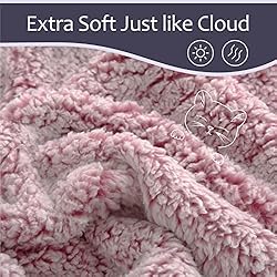 EMME Fuzzy Fleece Warm Blanket 50"x60" Throw Size