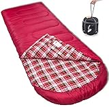 Reisen 0 Degree Lightweight Sleeping Bag Flannel, Cold Weather Sleeping Bags for Adults/Youth,Camping/Backpacking/Hiking -0°C …