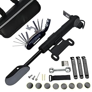 DAWAY Bike Repair Tool Kits – Bicycle Repair Bag & 120 PSI Bike Pump or Saddle Bag Set, with 16 in 1 Bicycle Multitool…