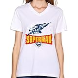Kaixuan Create My Own Womens Superman V-Neck T Shirts