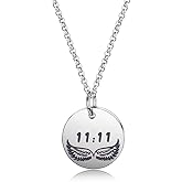 Detailed 11:11 Angel Wing Necklace Make A Wish Jewelry