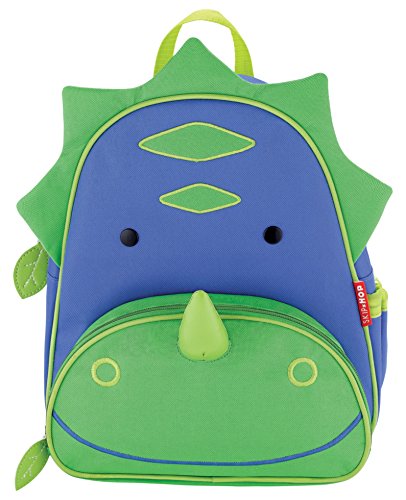 Skip Hop Zoo Toddler Kids Insulated Backpack Dakota Dinosaur Boy, 12 inches, Green