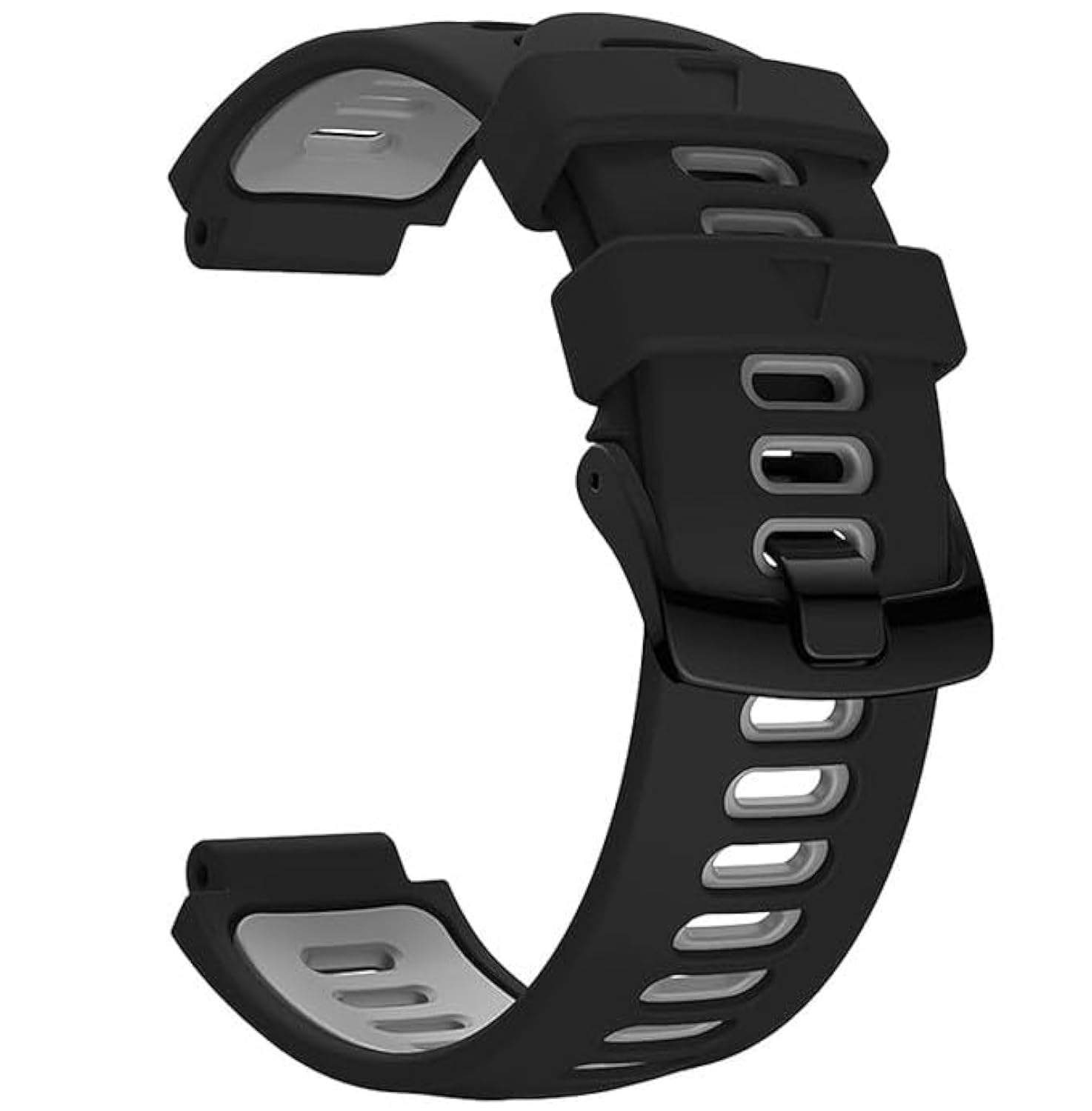 INF Black Silicone Replacement Watch Strap for Garmin Forerunner 235/220/230/620/630/735XT, Adjustable Band Compatible with Garmin Forerunner 235, Fit 15.8-23cm Wrists with 2 Installation Tools