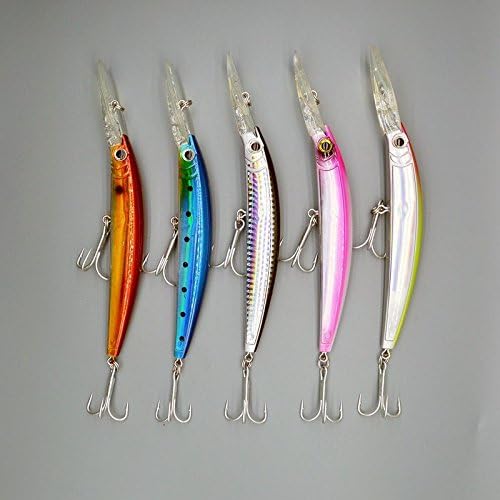 5pcs Lot Seawater Big Minnow Bass Fishing Lures Crankbaits 17.7cm/27.2g Tackle Fishing Lures