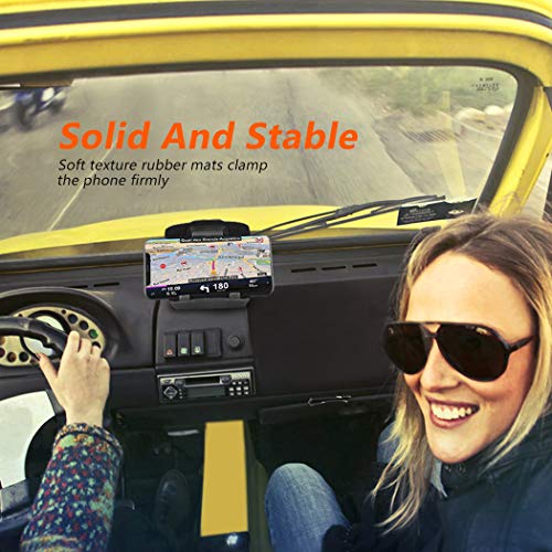 Cell Phone Holder for Car, Car Mount Dashboard Cell Phone Holder [Easy Opening & Neat Folding], Dashboard GPS Holder Mounting in Vehicle for iPhone, Android Smartphones, GPS, o1 - Thumbnail 4