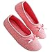 Barerun Women Elegant Cashmere Knitted Memory Foam Indoor Ballerina House Slippers/Shoes