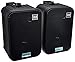 Dual Waterproof Outdoor Speaker System - 6.5 Inch Pair of Weatherproof Wall / Ceiling Mounted Speakers w/ Heavy Duty Grill, Universal Mount - For Use in the Pool, Patio, Indoor - Pyle PDWR50B (Black) primary