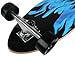 Krown Blue Flame Complete Longboard Skateboard