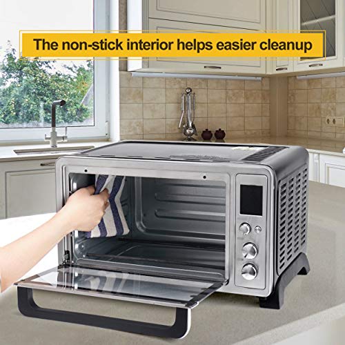 Vestaware Convection Toaster Oven, 27QT Smart Countertop Oven with 10 Presets, Toast Pizza Rotisserie Bake Broil, Digital LCD Display, 6 Accessories Included, Stainless Steel, 1500W - Thumbnail 6