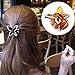 Polytree Women's Butterfly Rhinestone Claw Hairpin Hair Clip 2Pc (Black and Coffee)