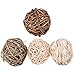 Hamiledyi Small Animal Toy Ball，Grass Ball for Pets，Funny Activity Toy Balls(Pack of 4)