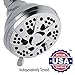 AquaDance Chrome Finish 6-Setting Shower Head for Maximum Power. Enjoy 2.5 gpm Spiral High Performance Luxury Even Under Low Water Pressure