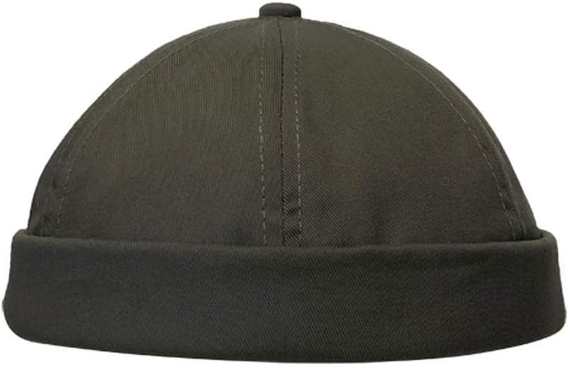 CroogoCausal Brimless Docker Cap Adjustable Skullcap Sailor Caps Rolled Cuff Retro Beanie Hat Fisherman Leon Hats