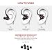 Sentey Sport Earbuds Headphones with in-line Control and Mic in Ear Earphones Headset for Running Workout Sport Running Removable Cable Deep Bass (Black/red) Tyon LS-4205 HD for Kids Men Girls