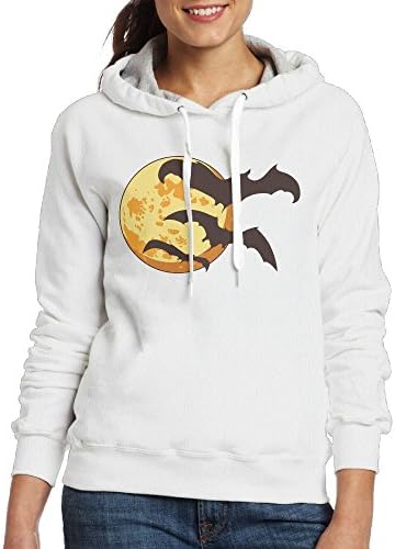 Female Models Long Sleeve Sweater Halloween Bats Moon MulticolourFashion Casual Sweater Hooded Sweatshirt