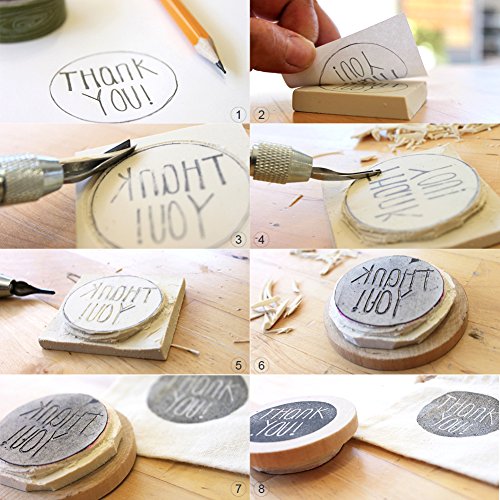 NBEADS 10Pcs Rubber Stamp Carving Blocks or Scrapbooking, Postcards, Invitation Cards, DIY Project