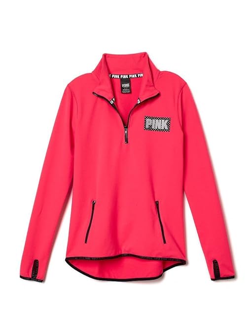Buy Victoria's Secret Pink Reflective Fleece HalfZip, Hot Pink (Small