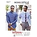 Simplicity Pattern 8427 AA Men's Fitted Shirt with Collar and Cuff Variations by Mimi G, Size 34-42