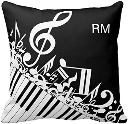 Personalized Jumbled Musical Notes And Piano Keys Pillow Case