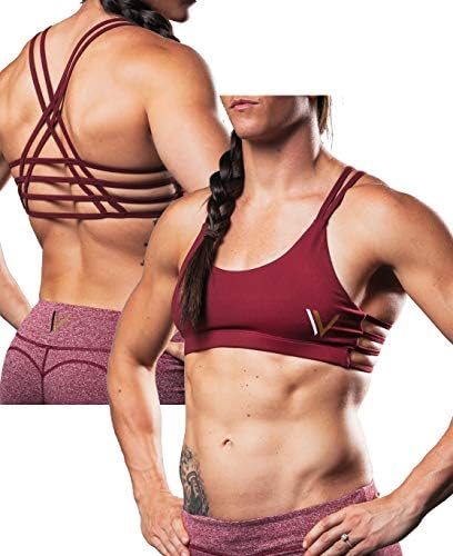 Vull Sport Caged Sports Bra - Maroon