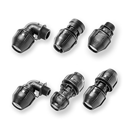 2 Stück PE Kupplung AG 20mm x 3/4mm Druck 16bar Fitting für PE-Rohren 20-A – Bild 3